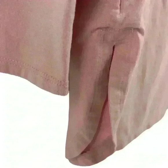 J Jill Luxe Supima Tunic Top XS Pink Solid Drop Shoulder Boat Neck Tee Womens - Picture 6 of 8